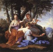 LE SUEUR, Eustache The Muses: Clio, Euterpe and Thalia oil painting artist